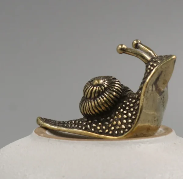 Brass Tea Pet Snail Decoration Pure Copper - Image 3