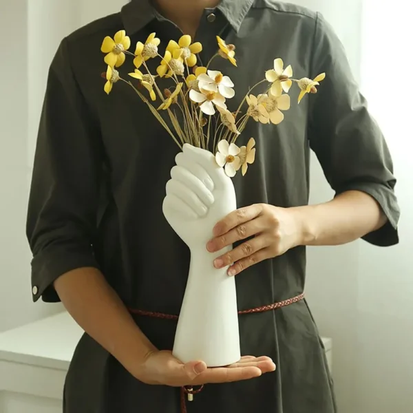 Human Body Flower vase Delicate Vase Insertion Aesthetic Decorative Arm Body Ornament Home Decoration Resin Ceramic vase Home - Image 4